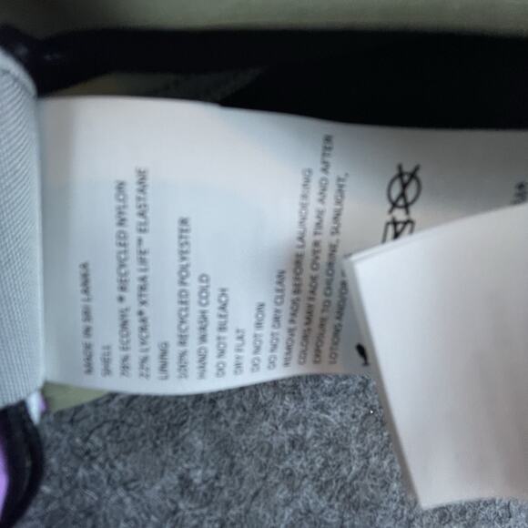 Prana Swimsuit Bikini Top Womens Small Tulum Black Color Block Pink Green - Picture 11 of 11